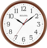 Bulova C4899 Clarity Wood Silent Sweep 12" Wall Clock