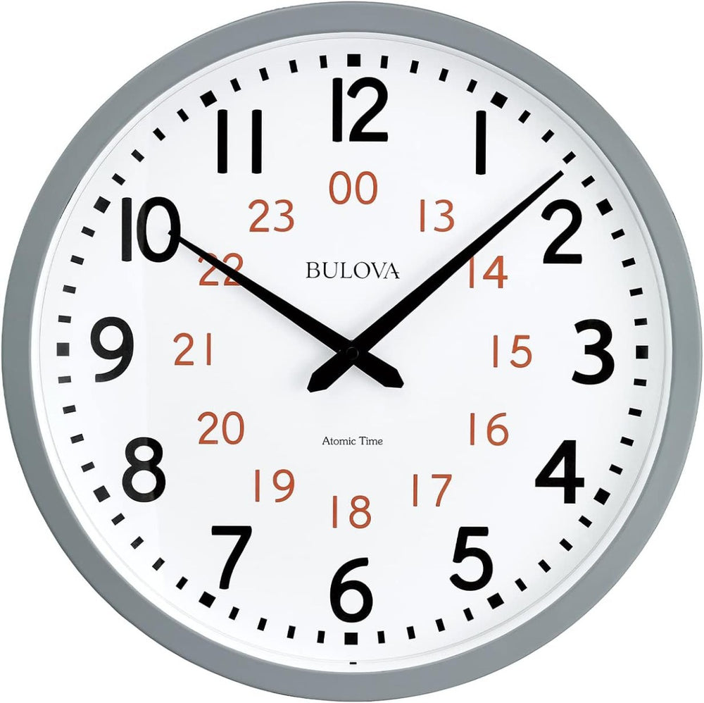 Bulova C5003 Atomic Time 1 Analog 15.5″ Wall Clock