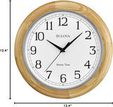 Bulova C5005 Atomic Time 3 Analog 12.5″ Wall Clock