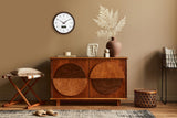 Bulova C5007 Dateline Solid Pine Wood 14" Wall Clock