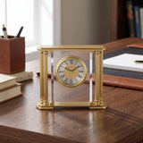 Bulova B1732 Athens Brushed Brass Tabletop Clock - view 3