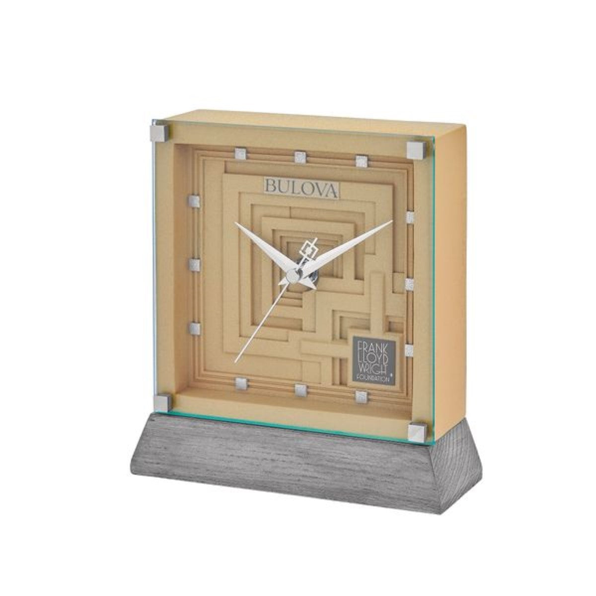 Bulova B7755 Ennis Frank Lloyd Wright Mantel Clock 2