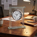 Bulova B1728 Cooper Beveled Glass Carriage Tabletop Clock - view 3