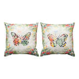 Butterfly Squares Climaweave Throw Pillow 18" x 18" By Sherri Buck Baldwin