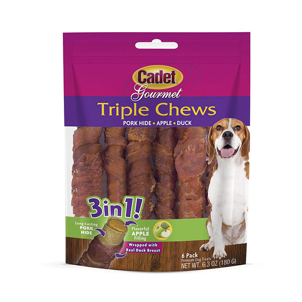Cadet Cadet Triple Chew Treats, 6 pack