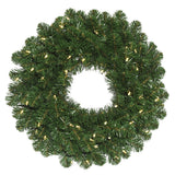 Vickerman Oregon Fir Artificial Wreath, 24", Warm White Wide Angle LED