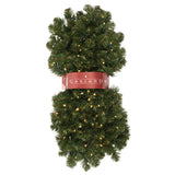 Vickerman Artificial Oregon Fir Garland, 9' x 12", Warm White Wide Angle LED