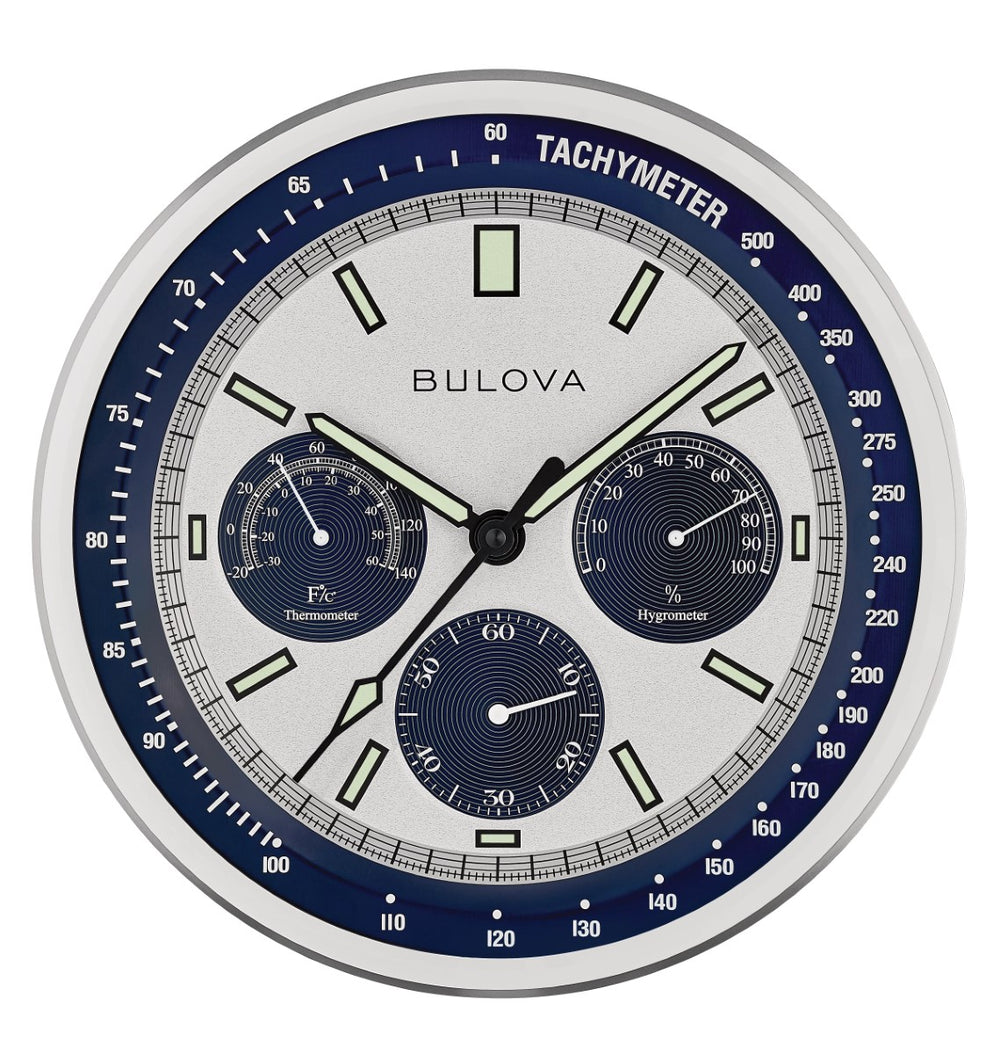 Bulova C1971 Lunar Pilot Watch Inspired 13.75" Wall Clock