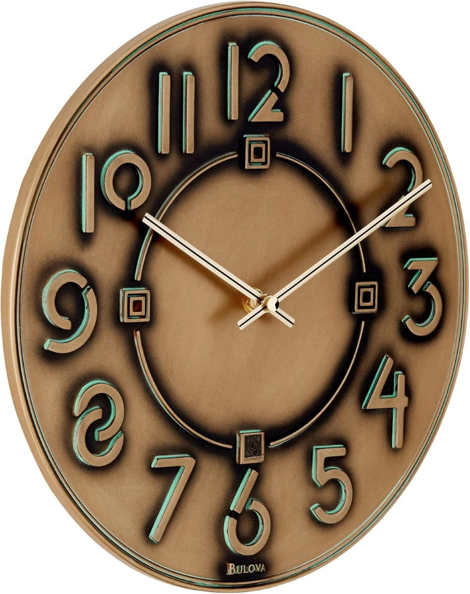 Bulova C3333 Exhibition Frank Lloyd Wright Wall Clock