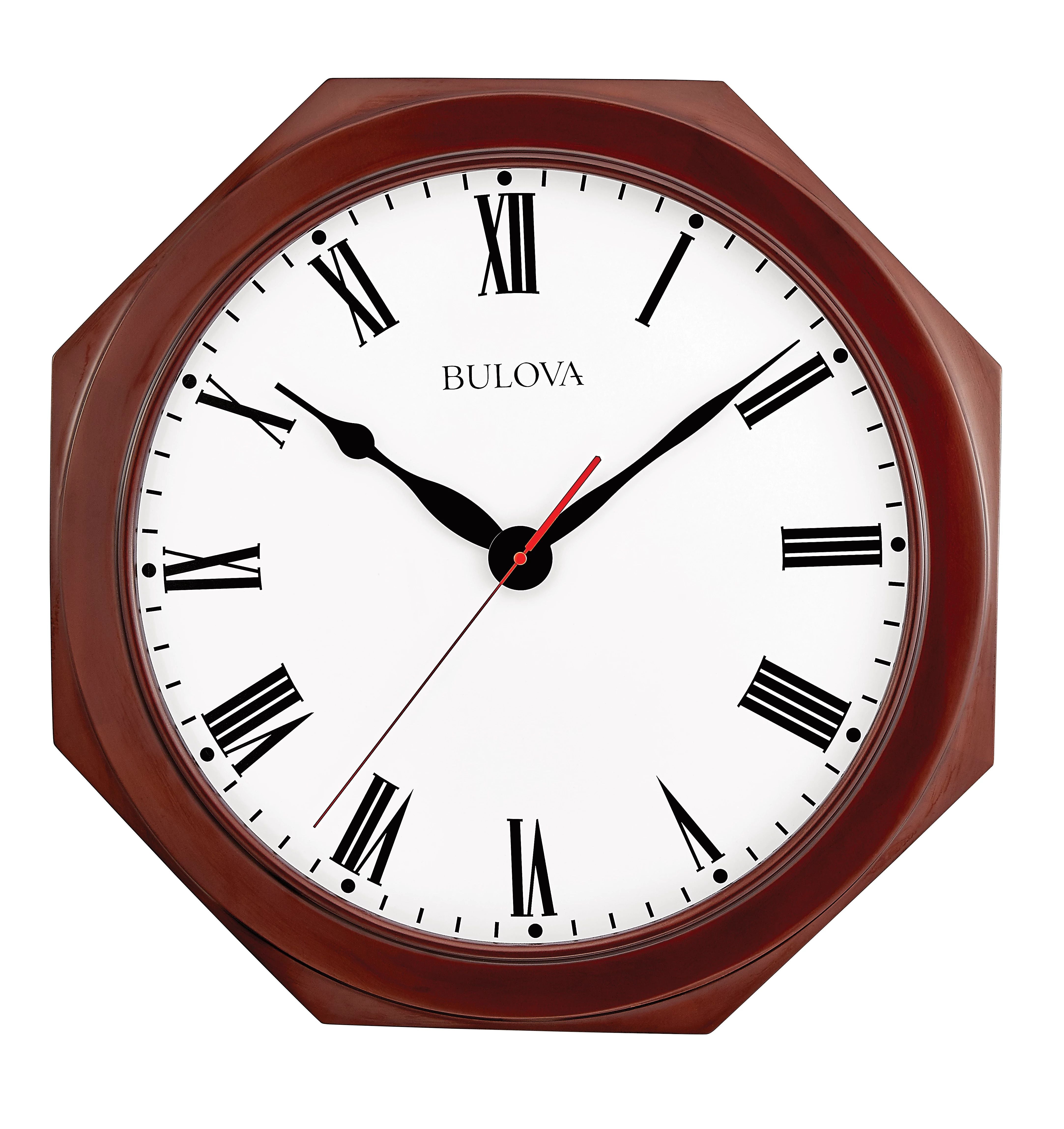 Bulova C4340 Capital Vintage Gallery Solid Hardwood Wall Clock