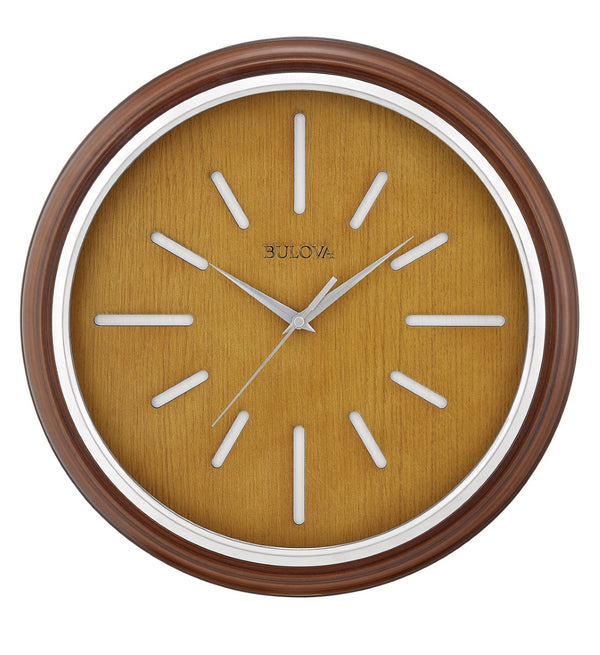 Bulova / Citizen Bulova C4346 Elmyra Modern Mid-Century 15.6" Wall Clock