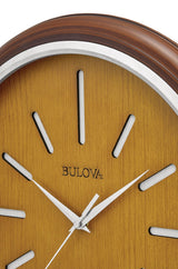 Bulova C4346 Elmyra Modern Mid-Century 15.6" Wall Clock
