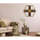 Bulova C4351 Imperial Frank Lloyd Wright LED Peacock Feather Design 20" Wall Clock