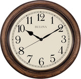 Bulova C4845 Oakbrook Schoolhouse Style Oak 16" Wall Clock (Open Box)