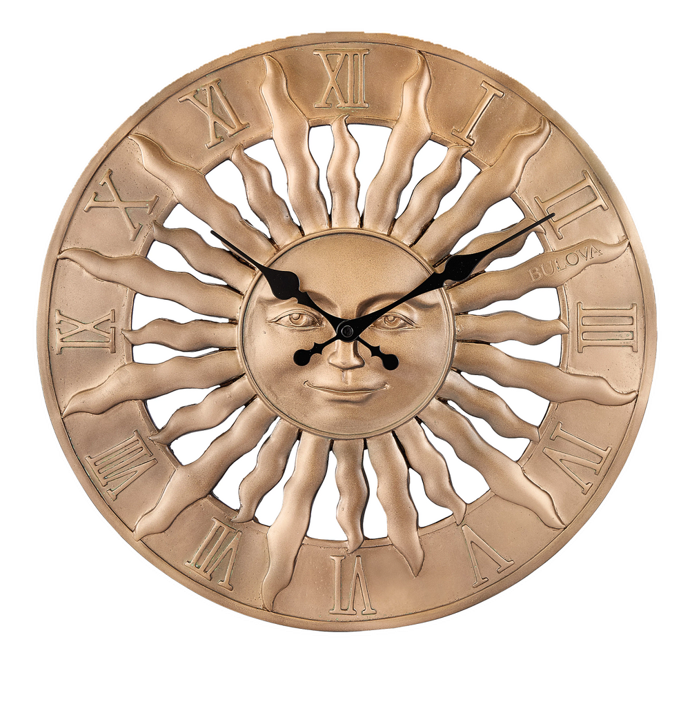 Bulova C4860 Sunrise Golden Bronze Indoor/Outdoor 14" Wall Clock