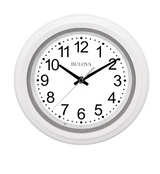 Bulova C4865 Night Vision Backlit Silent Sweep 10" Wall Clock