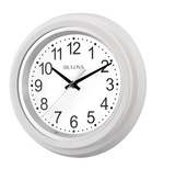 Bulova C4865 Night Vision Backlit Silent Sweep 10" Wall Clock