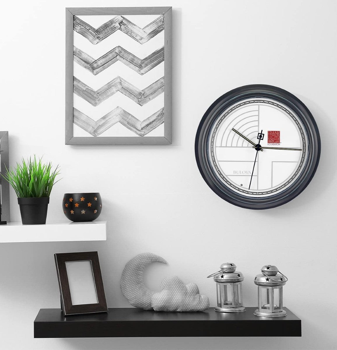 Bulova C4881 Liberty Frank Lloyd Wright Wall Clock