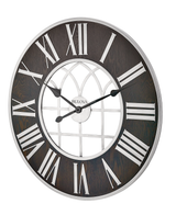 Bulova C4894 Chapel Street Espresso Wood Oversized 30" Wall Clock
