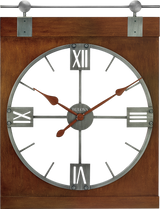 Bulova C4895 Estate Cherry Barn Sliding Door 33.5" Wall Clock