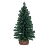 Vickerman Mini Pine Ariticial Christmas Tree with Wood Base, 1'