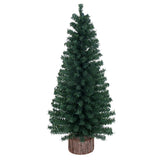 Vickerman Mini Pine Ariticial Christmas Tree with Wood Base, 1.5'