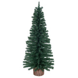 Vickerman Mini Pine Ariticial Christmas Tree with Wood Base, 2'