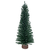 Vickerman Mini Pine Ariticial Christmas Tree with Wood Base, 3'