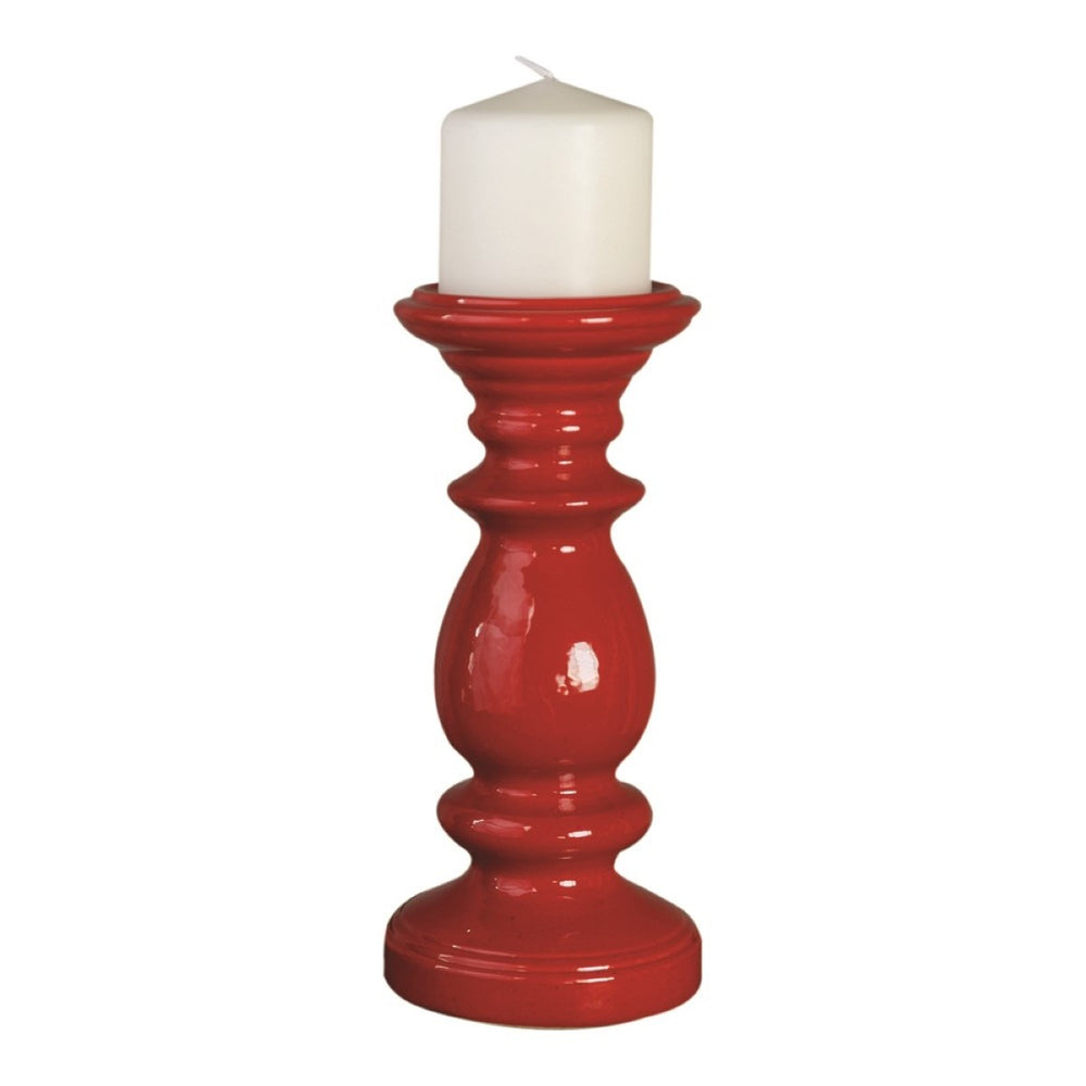 Camden Red Ceramic Candle Holder (Set of 2) By Manual Woodworkers & Weavers