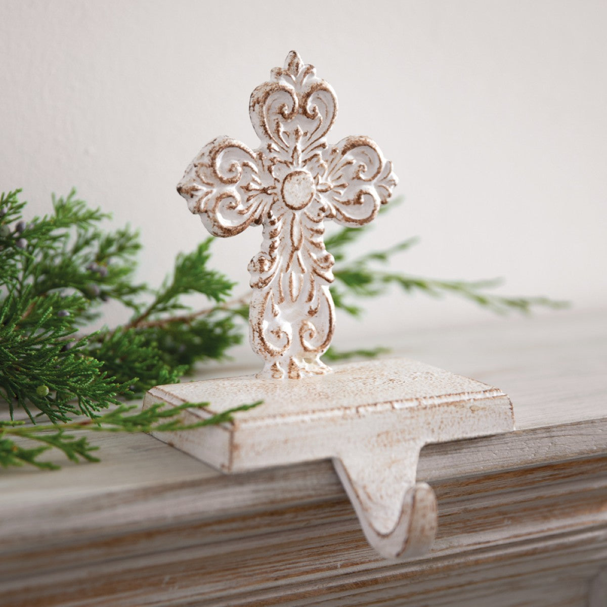 Cast Iron Cross Stocking Holder By CTW Home Collection