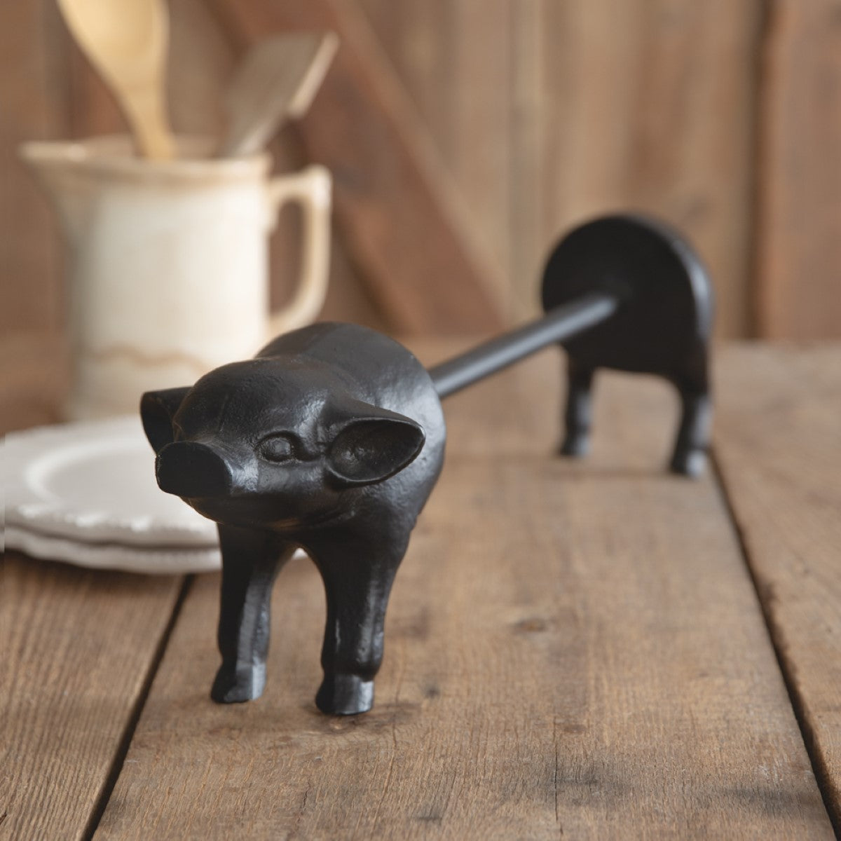 Cast Iron Pig Paper Towel Holder By CTW Home Collection