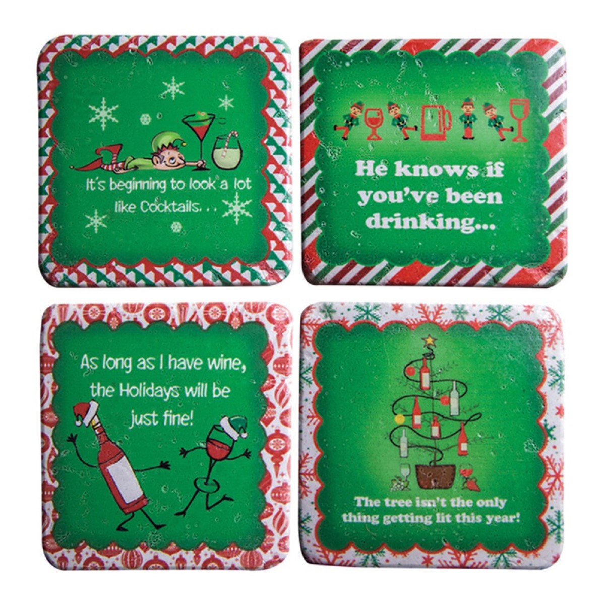 Christmas Wine Coaster By Manual Woodworkers & Weavers