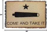 Come & Take It Tapestry Throw Blanket 52" x 34" By Manual Woodworkers & Weavers