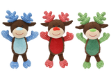 Multipet Holiday Corduroy 14" Reindeer Plush Dog Toy (Assorted Styles)