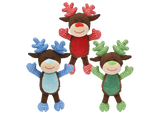 Multipet Holiday Corduroy 14" Reindeer Plush Dog Toy (Assorted Styles)