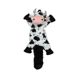 Fat Tail Squeaky Plush Tug Dog Toy - Cow / Small 7"