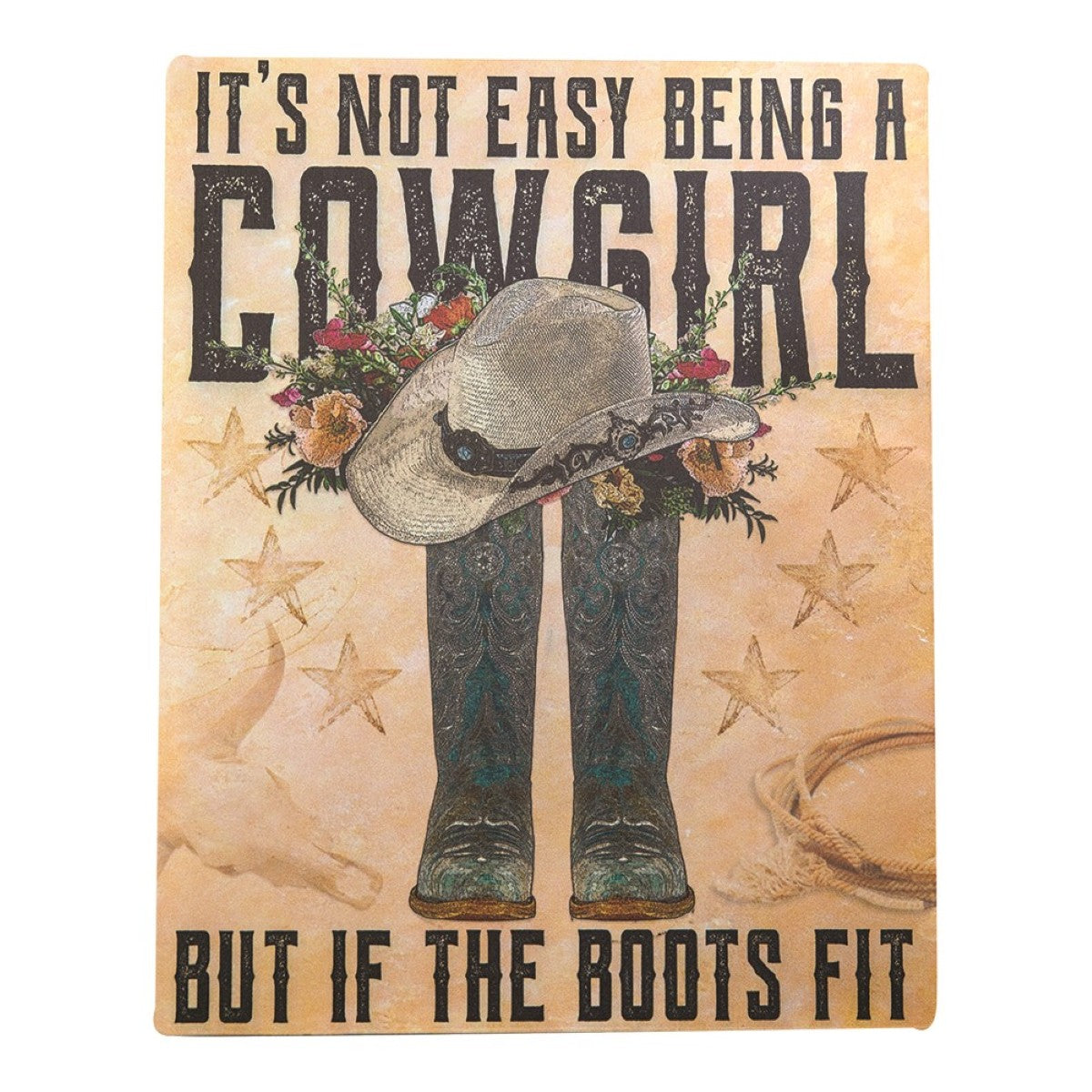 Cowgirl Boots Metal Sign By Manual Woodworkers & Weavers