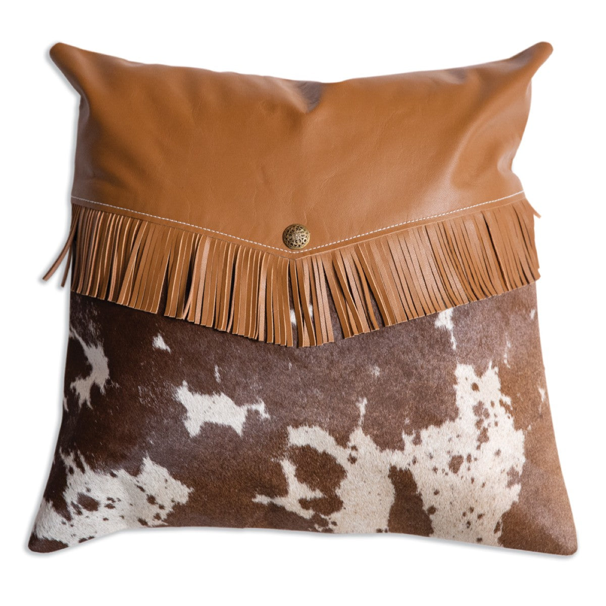 Cowhide and Tassels Throw Pillow By CTW Home Collection