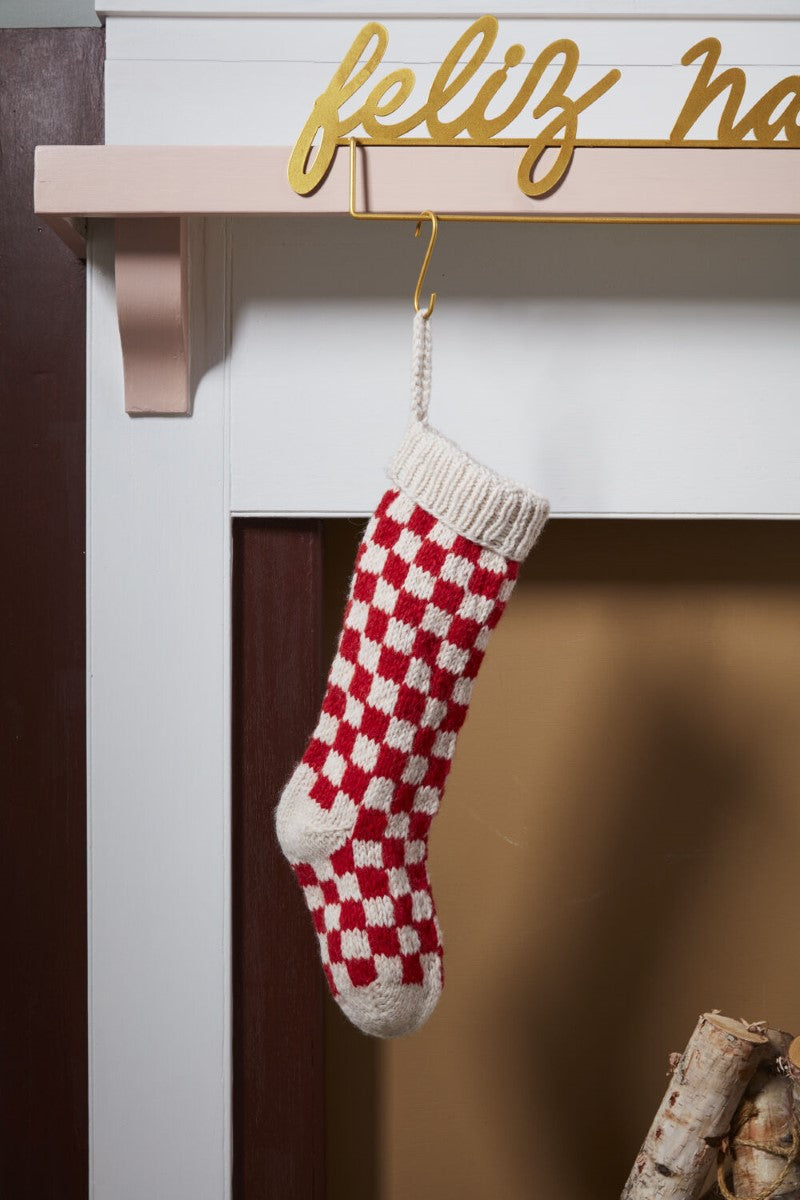 Damier Checkerboard Stocking By Accent Decor (Available in multiple colors)