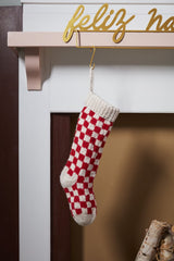 Damier Checkerboard Stocking By Accent Decor (Available in multiple colors)