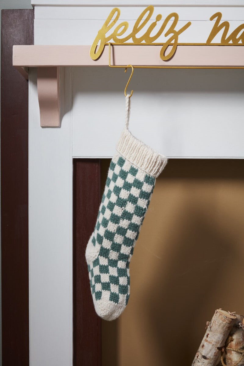 Damier Checkerboard Stocking By Accent Decor (Available in multiple colors)