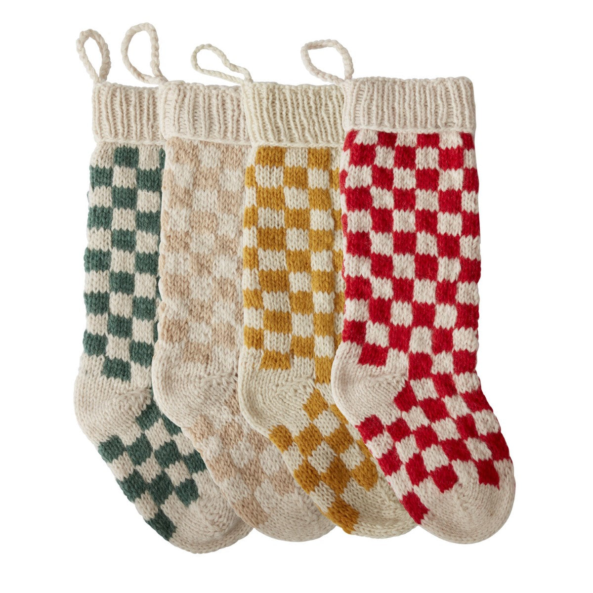 Damier Checkerboard Stocking By Accent Decor (Available in multiple colors)