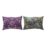 Dark Succulents Climaweave Throw Pillow 18" x 13" By Nicole Tamarin