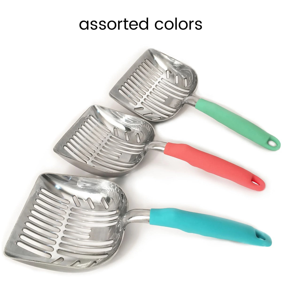 DuraScoop® Premium Multicat Cat Litter Scoop, Solid Metal (Multiple Colors Available)