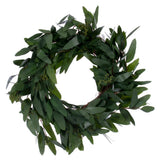 Vickerman Artificial Green Seeded Willow Eucalyptus Wreath, 20"
