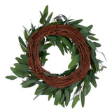 Vickerman Artificial Green Seeded Willow Eucalyptus Wreath
