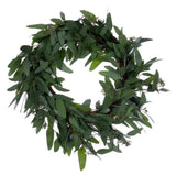 Vickerman Artificial Green Seeded Willow Eucalyptus Wreath, 24"