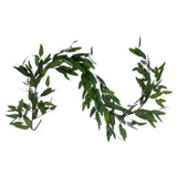 Vickerman Artificial Green Seeded Willow Eucalyptus Garland, 60"