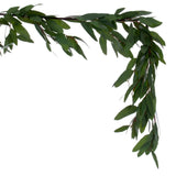 Vickerman Artificial Green Seeded Willow Eucalyptus Garland