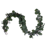 Vickerman Artificial Green Silver Dollar Populus Eucalyptus Garland